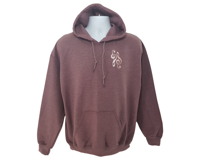 Burgundy and sale gold hoodie