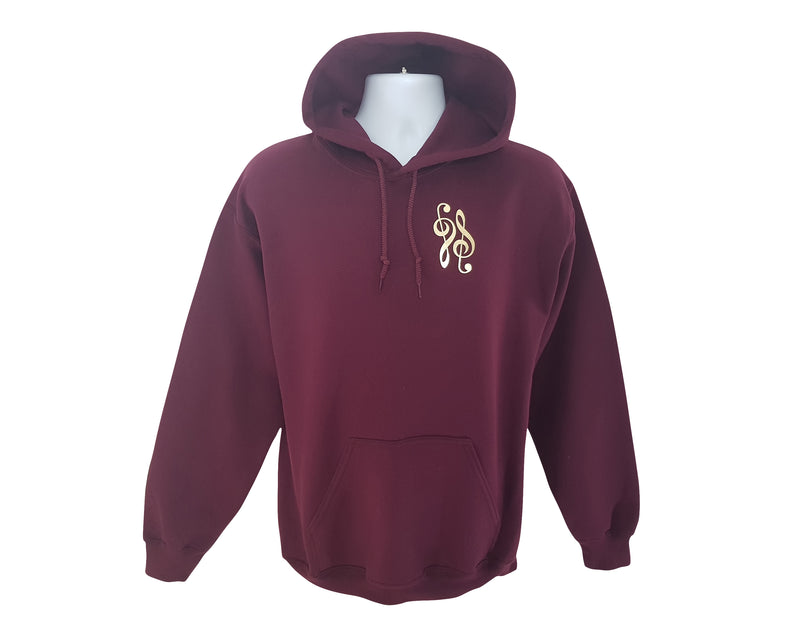 Maroon and gold hoodie store